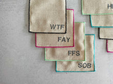 Sweary Linen Cocktail Napkins, Set of 8