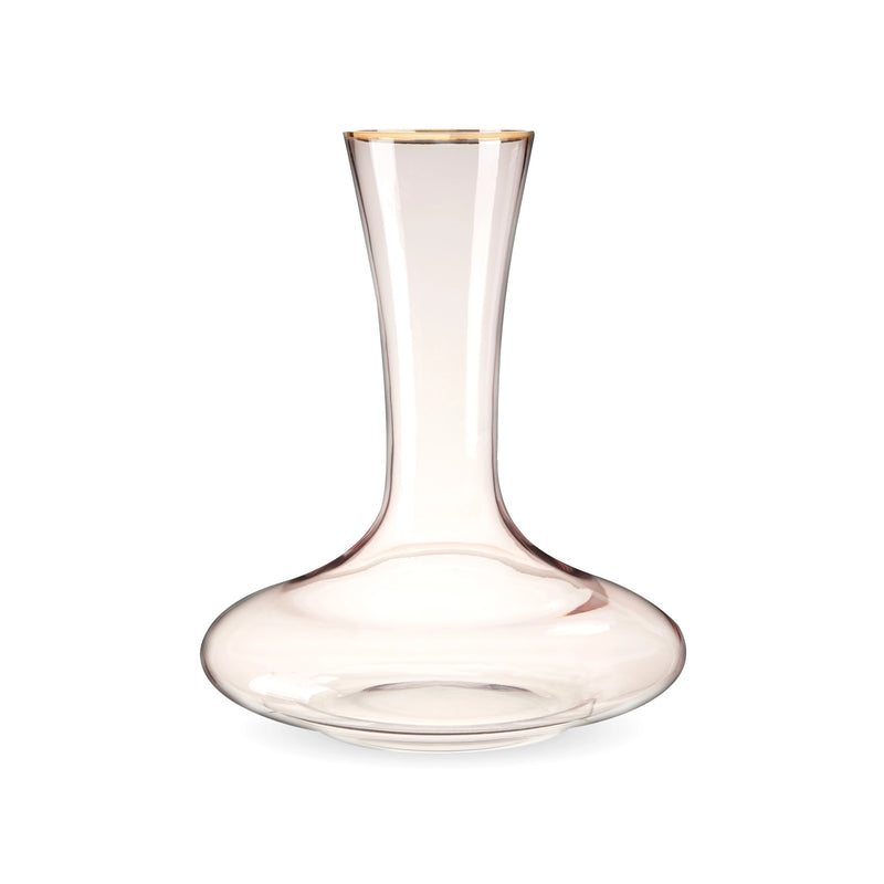 Rose Crystal Gold-Rimmed Wine Decanter & Aerator