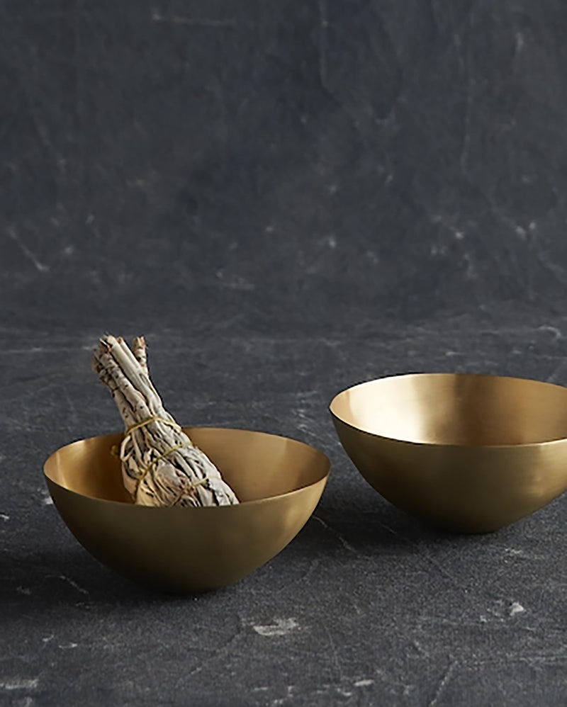 Artisan Brass Bowls, Small, Set of 4
