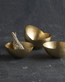 Artisan Brass Bowls, Small, Set of 4