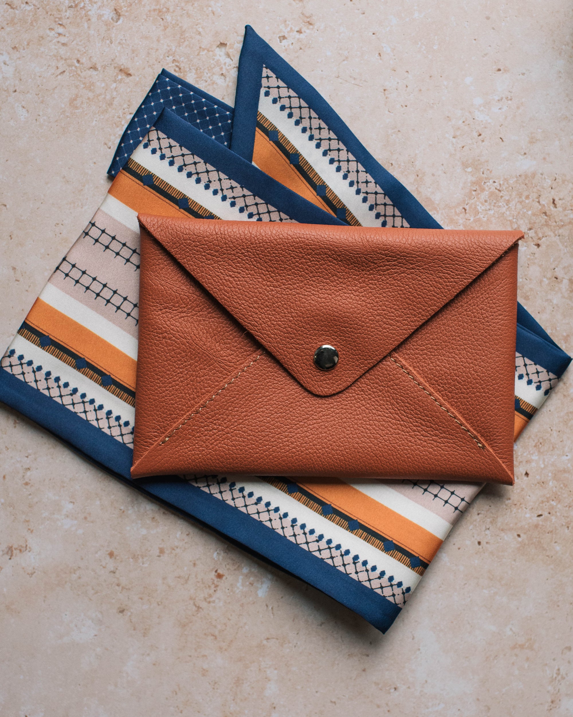 Cocktail Hour Leather Envelope-Style Wallet