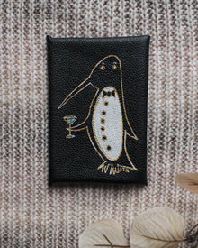 Sophisticated Penguin Leather Envelope-Style Wallet