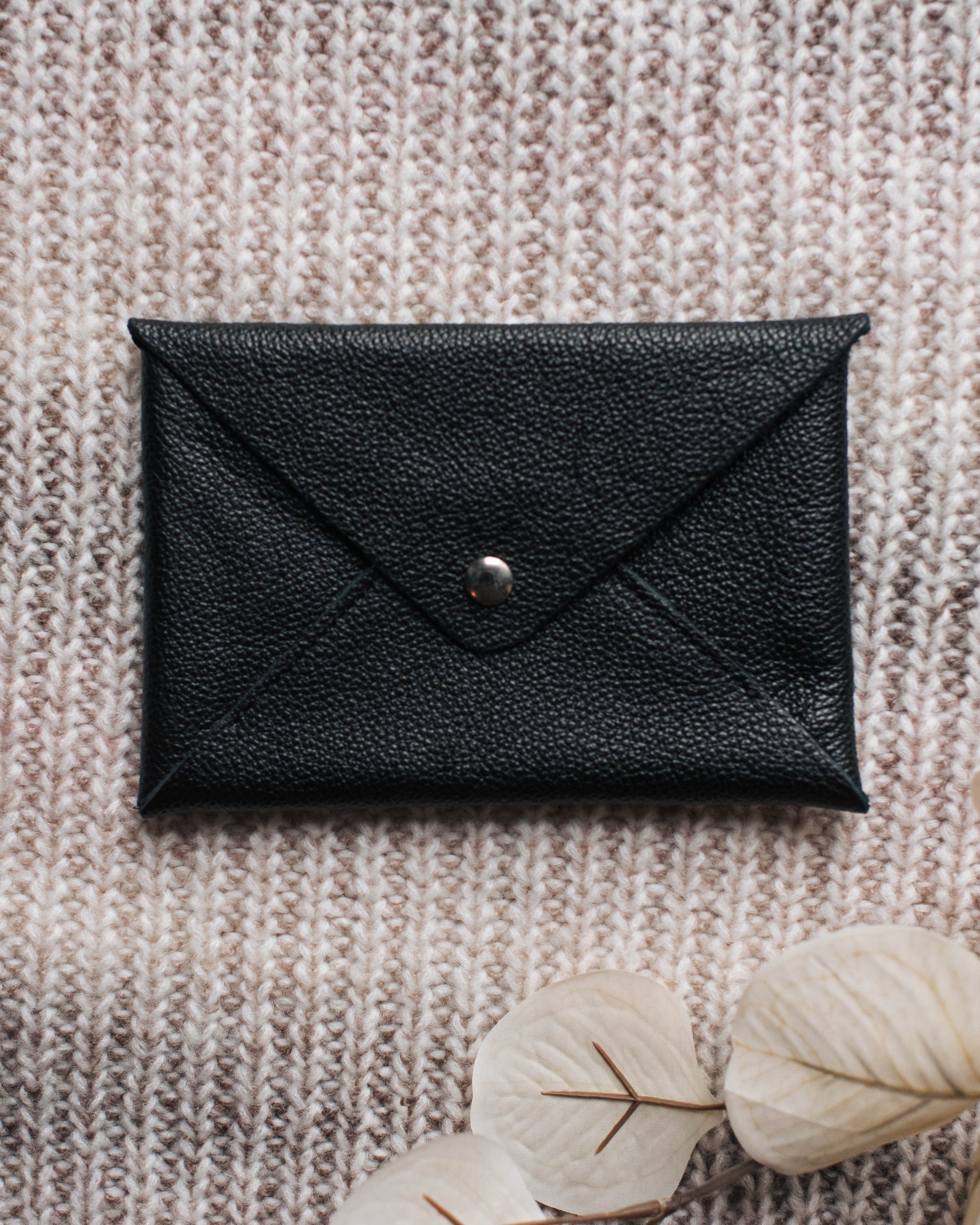 Sophisticated Penguin Leather Envelope-Style Wallet