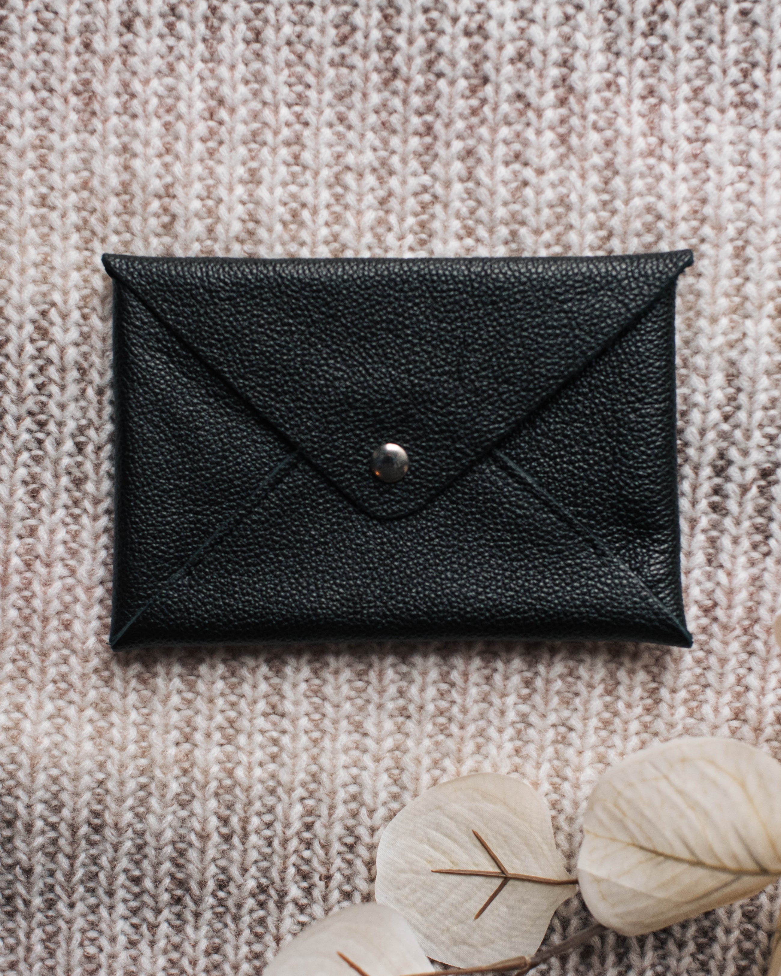 Sophisticated Penguin Leather Envelope-Style Wallet