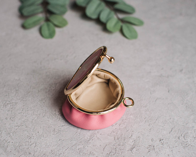 Diamond Ring Leather Coin Purse