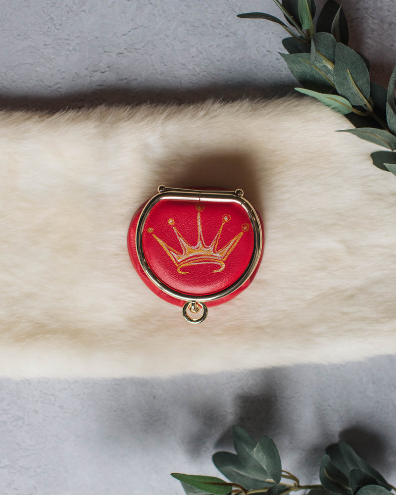 Royal Crown Leather Coin Purse