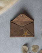 Celestial Dreams Leather Envelope-Style Wallet