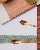 Classic Italian Kitchen Towel - Herringbone Green