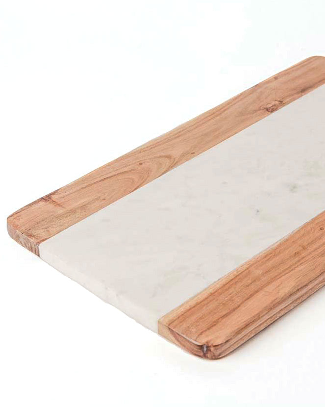 Marble and Acacia Wood Serving Board