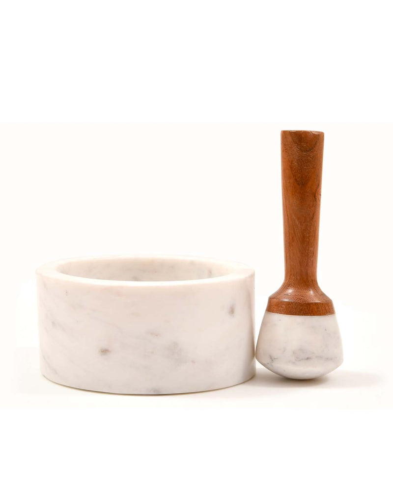White Marble Mortar & Pestle