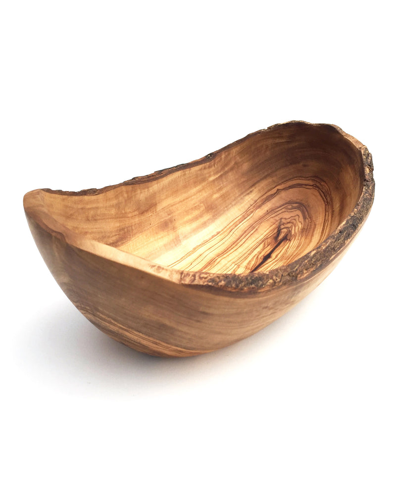 Oblong Olive Wood Fruit Bowl