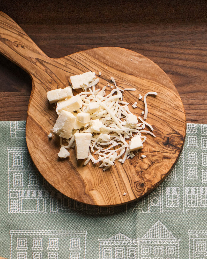 Olive Wood Round Paddle Cutting Board