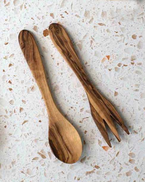 Small Olive Wood Servers, Set of 2