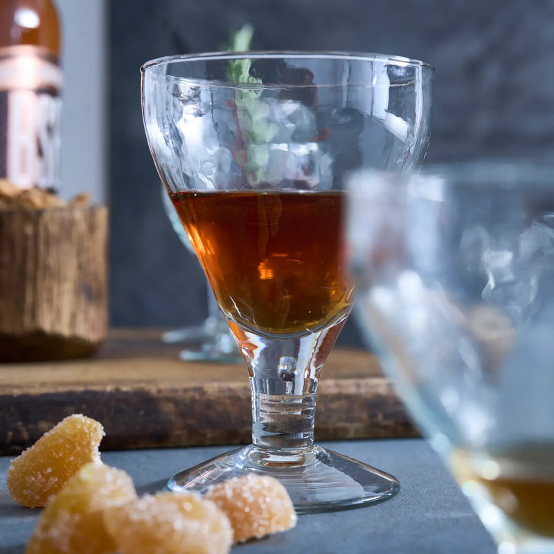 Pebbled Footed Goblets, Set of 4