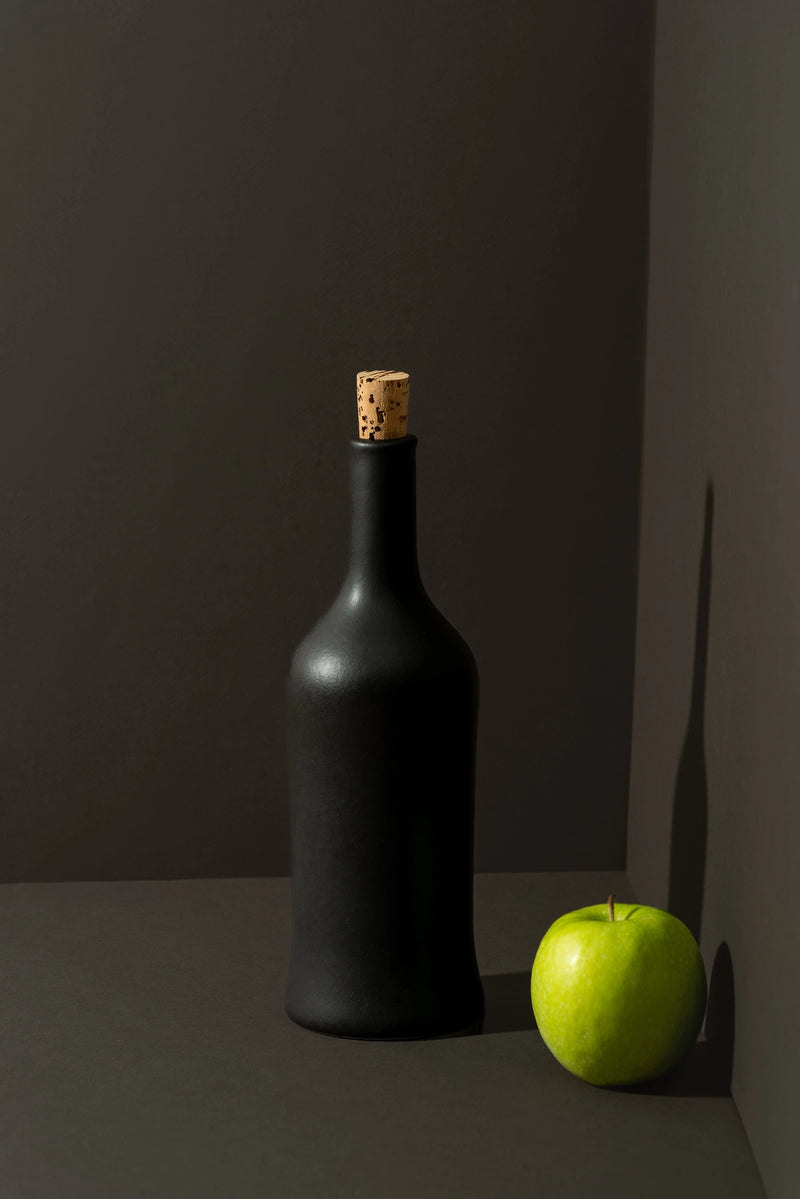 Handmade Stoneware Olive Oil Dispenser, 21 oz