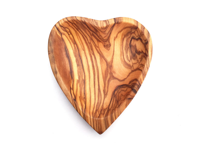 Heart-Shaped Olive Wood Bowl