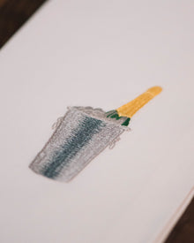 Champagne On Ice Embroidered Hand Towel