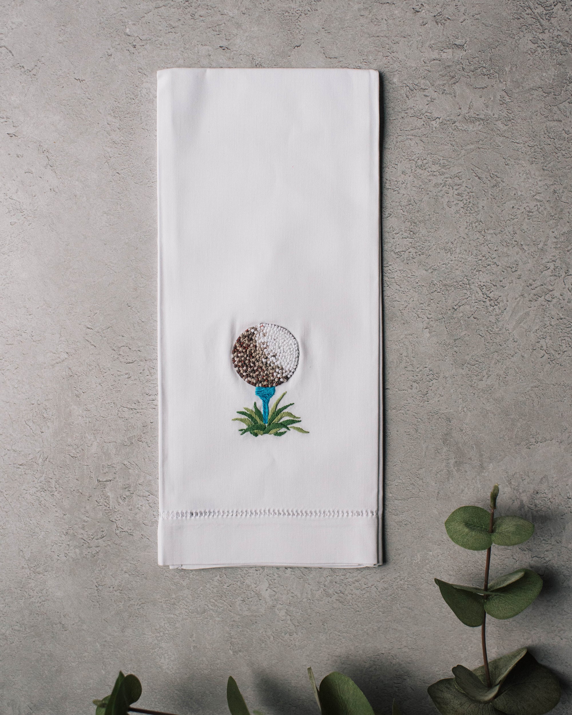 Golf Ball Embroidered Hand Towel