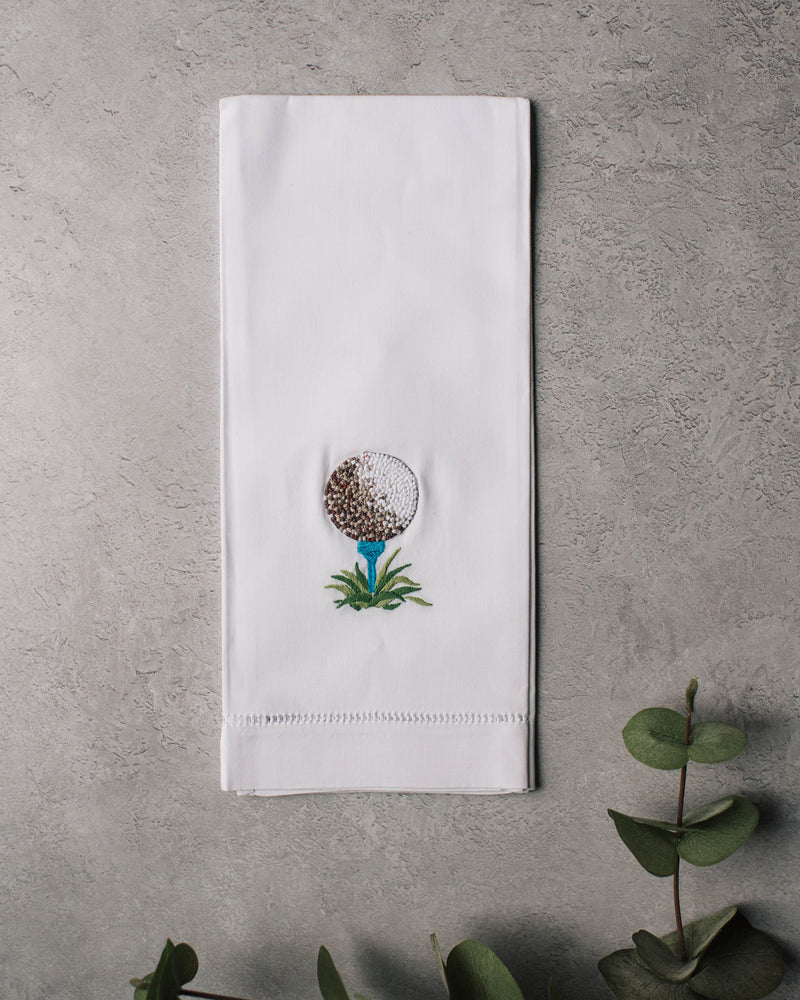 Golf Ball Embroidered Hand Towel
